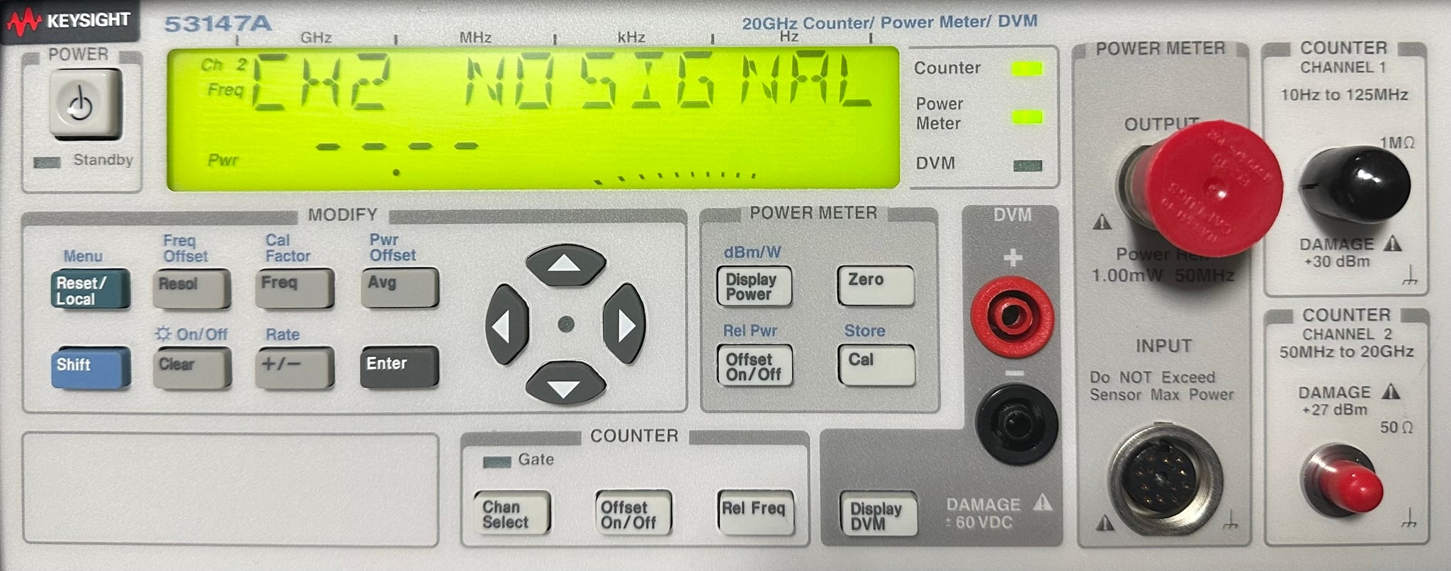 20 GHz Microwave Counter/Power Meter/DVM Keysight Used 53147A - Actual Instrument - Image 9
