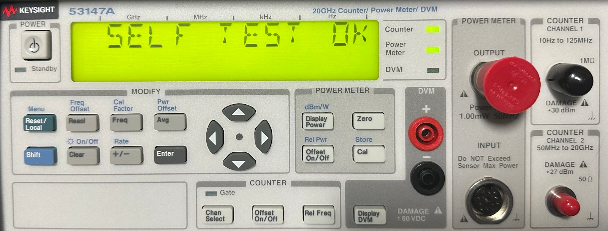 20 GHz Microwave Counter/Power Meter/DVM Keysight Used 53147A - Actual Instrument - Image 10