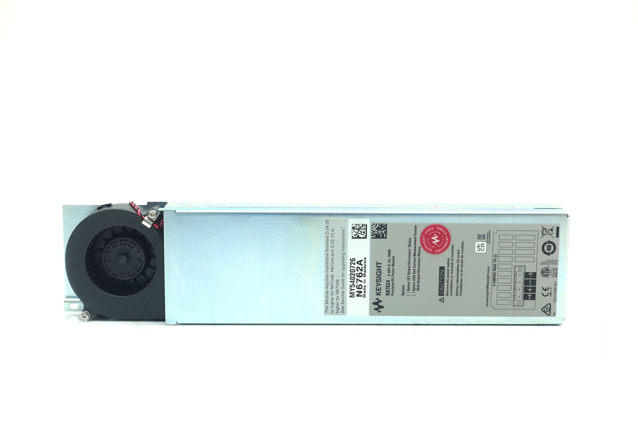 Precision DC Power Module / 50V / 3A / 100W Keysight Used N6762A - Actual Instrument - Image 1