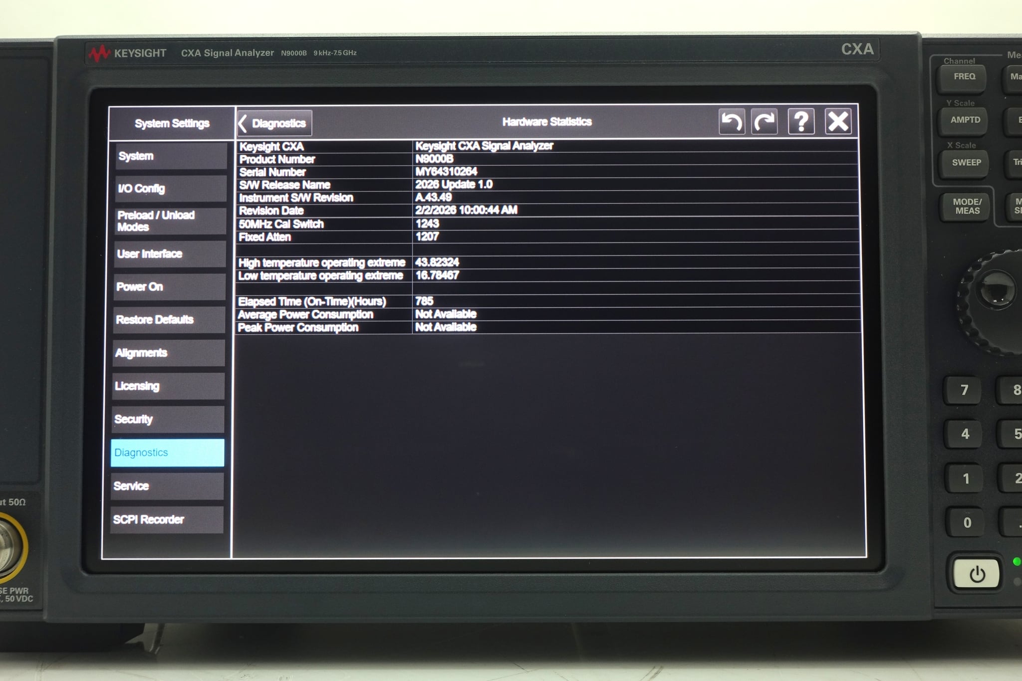9 kHz to 7.5 GHz Keysight Used N9000B-507 - Actual Instrument - Image 9