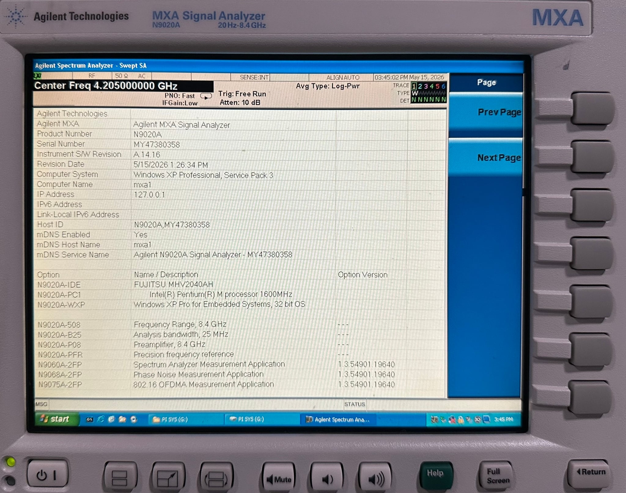Keysight Used N9020A-508 - Actual Instrument - Image 9