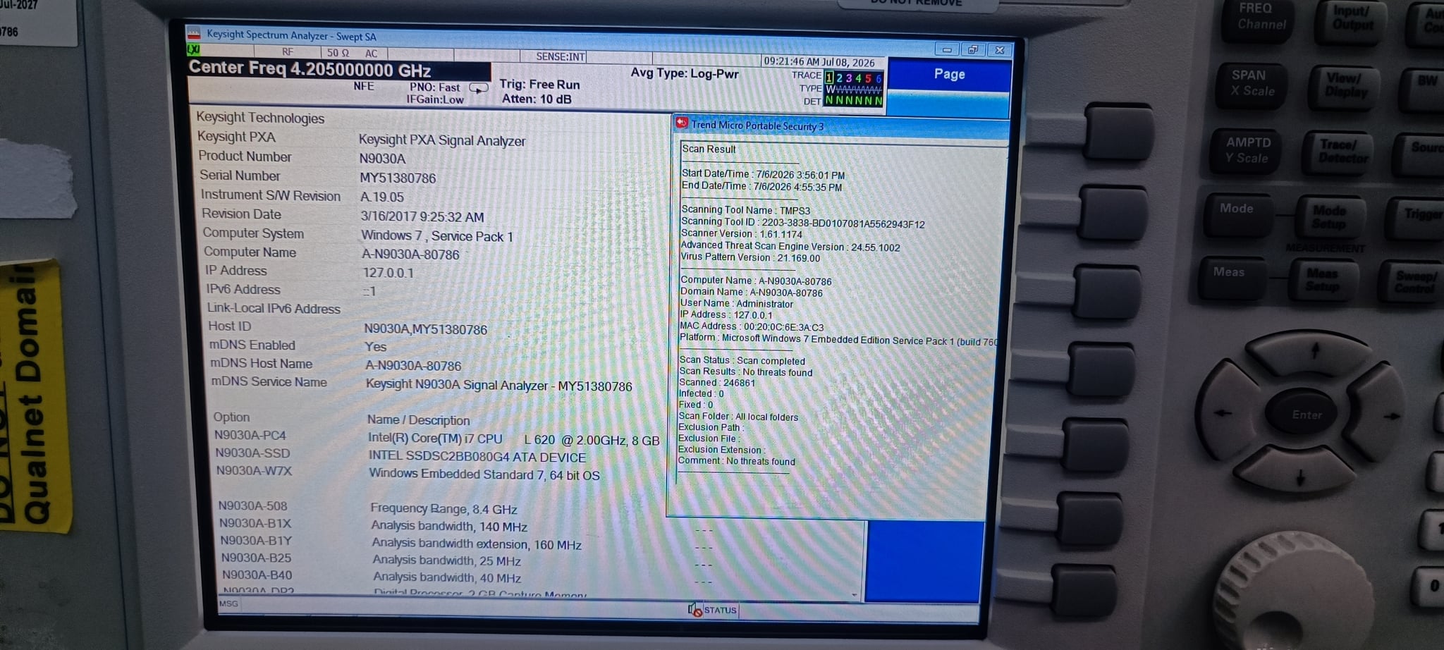 Keysight Used N9030A-508 - Actual Instrument - Image 14