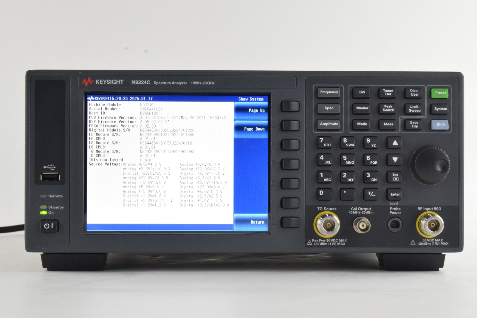 Basic Spectrum Analyzer / 1 MHz to 20 GHz Keysight Used N9324C - Actual Instrument - Image 5