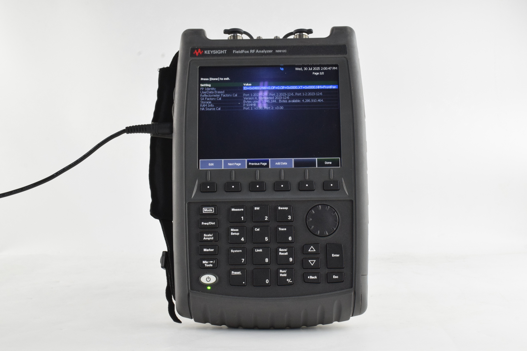 FieldFox Handheld RF Analyzer Keysight Used N9912C - Actual Instrument - Image 6