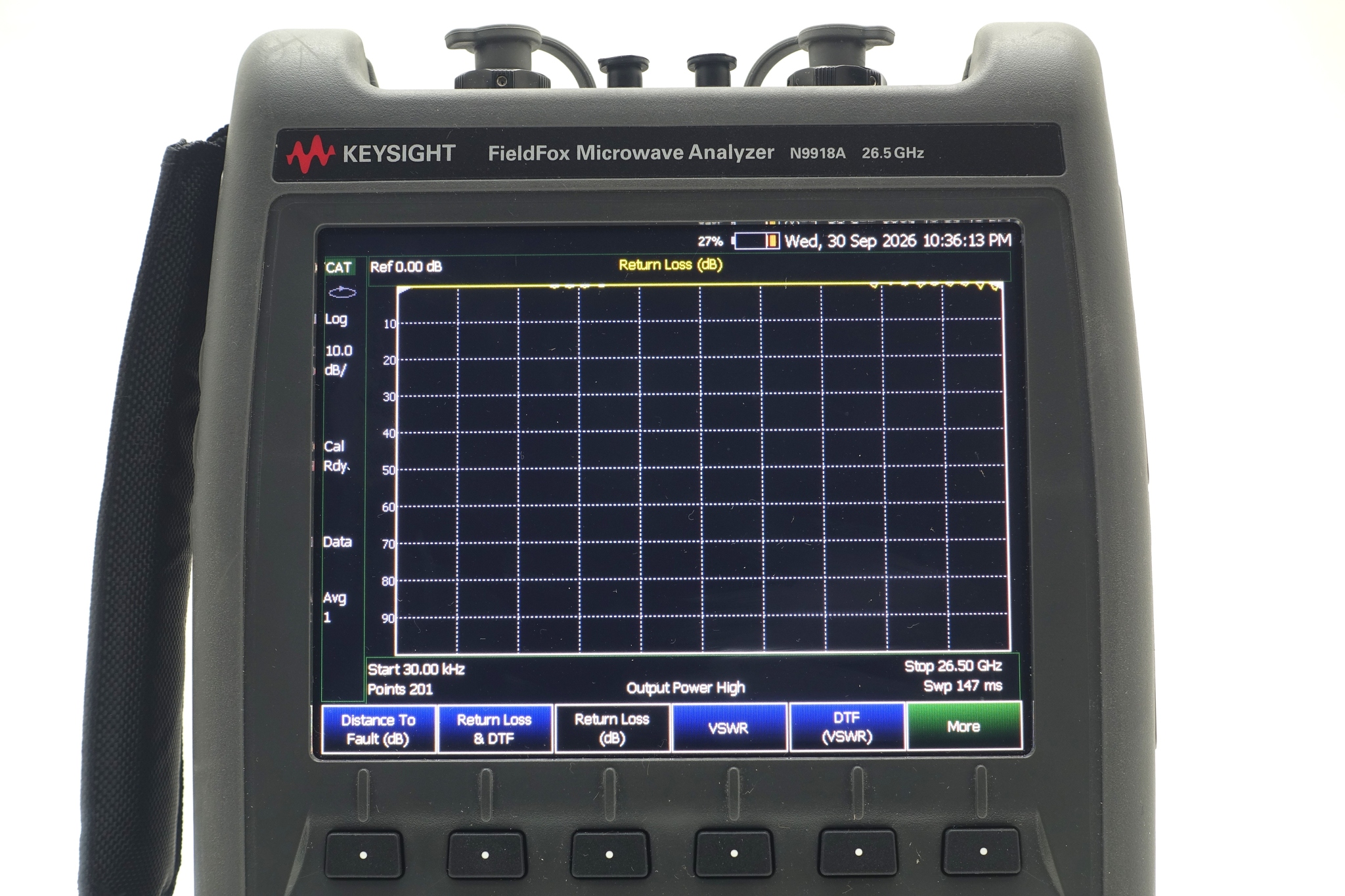 FieldFox Handheld Microwave Analyzer / 30 kHz to 26.5 GHz Keysight Used N9918A - Actual Instrument - Image 14