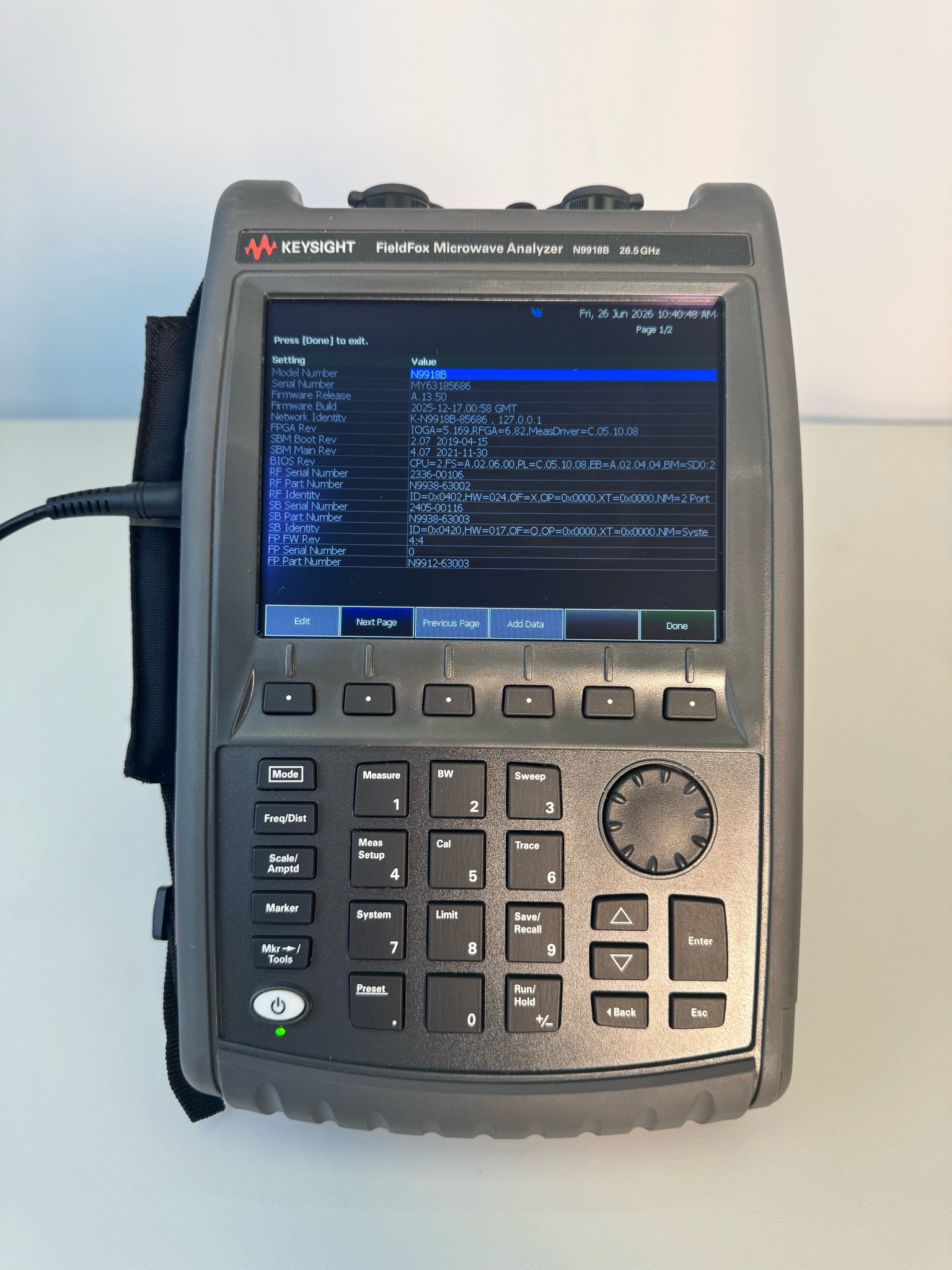 Keysight Used N9918B - Actual Instrument - Image 1