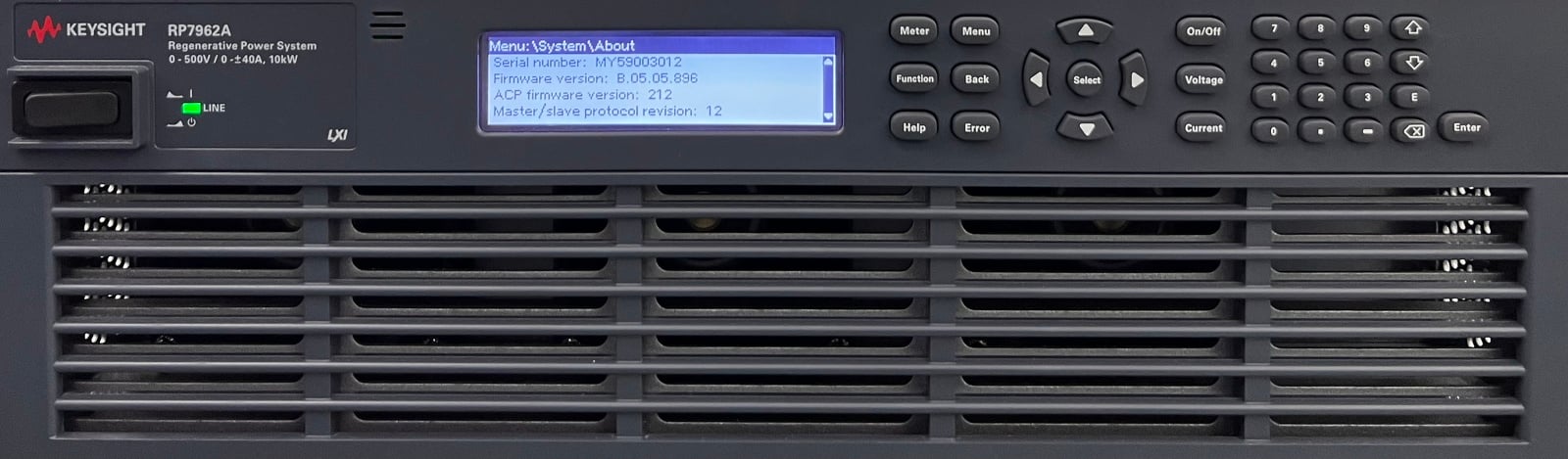 Regenerative Power System / 500V / +/-40A / 10kW / 400/480 VAC Keysight Used RP7962A - Actual Instrument - Image 7
